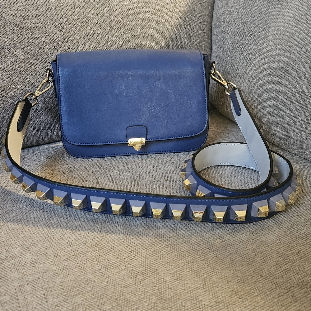 Blue Leather KC JAGGER Studded Purse